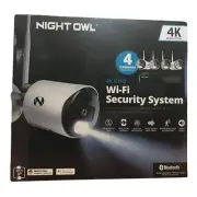 Night Owl WiFi NVR w/4 4K UHD Spotlight Cameras w/Two-Way Audio & 1TB Hard Drive