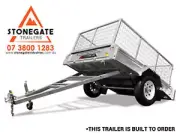 6x4 Trailer Fully Welded Caged Box Trailer Hot Dip Galvanized Tilting Brisbane