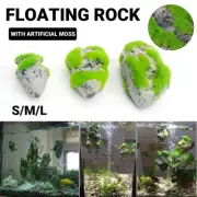 Artificial Floating Stone Pumice with Moss Aquarium Decoration Aquatic Landscape
