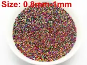 50Gram Mixed Color Glass Caviar Beads Microbeads No-hole 0.8-1.0mm + Storage Box