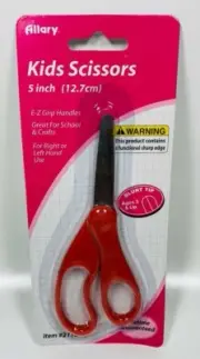 Allary Blunt Tip Kids Scissors, 5 Inch, Red