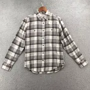 Mutual Weave Button Up Dress Shirt Mens S Multicolor Plaid Long Sleeves NEW