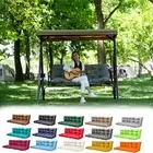 GPQAWER Porch Swing CushionsOutdoor Cushions 3 Seater Replacement with Backre...