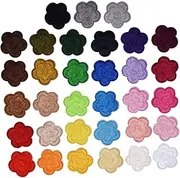 Hohopeti 33pcs Embroidery DIY Patch Cute Embroidery Patch Clothes Shape Applique for Flower Garment Embroidered Motif Bloom Delicate Fabric Appliques Flowers Appliqué Embroider