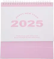 HOODANCOS Standing Desk Calendar Cute And Aesthetic Monthly Planner Small Foldable 2025 Calendar For Office Desk Portable Mini Calendar For Home And Classroom Decor Pink