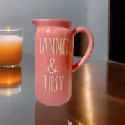 New Rae Dunn Ceramic 9in ‘Tanned & Tipsy’ Pitcher CC02B30004 @19