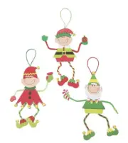 Oriental Trading Make-An-Elf Christmas Craft Kit Child Set of 12 Holiday