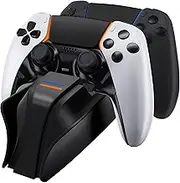 Snakebyte PS5 Twin:Charge 5 - Playstation 5 Charging Station for DualSense Controller, Charger kit for 2 Wireless Controllers Including Type-C Cable, LED Charge Status Display, PS5 Design, Black