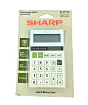 Sharp EL-377TB Electronic Calculator 10 Digit Tax Keys Solar & Battery Power