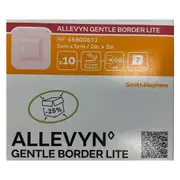 ALLEVYN Gentle Border Lite 5cm x 5cm 10 Pack by Smith & Nephew