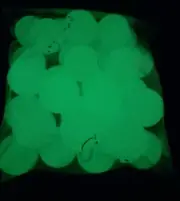 30 GLOW IN THE DARK YELLOW SMILEY BOUNCY SUPER BALLS, HIGH BOUNCE, SMILE