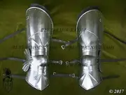 18GA Steel Gothic Leg Guard Armor Set Medieval Knight Crusader Spartan K13