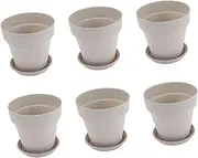 BESPORTBLE 6 Pack Large Plastic Flower Pots Simple Planting Pots for Decorative Plant Containers Non-Fading