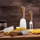 Cheese Knives Set Cheese Tools Cheese with Wood Handle Cheese Fork for Gardening