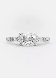 4.50 Ct Oval Cut White Diamond Lab-Created Wedding Ring 14K White Gold Plated