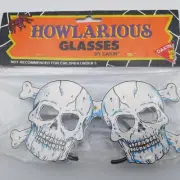 Vintage 1991 Dakin HALLOWEEN SKULL SKELETON GLASSES MASK NOS New HOWLARIOUS Cute