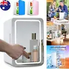 Portable 8L Mini Beauty Fridge Makeup Cosmetics Cooler With LED Mirror Bedroom