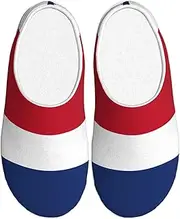[EdWal] Dutch flag print Winter Warm Slippers Indoor Anti-skid Plush Slippers Relaxing at Home for Women Men