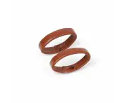 Pair of Leather Watch Strap Band Keepers Loops Compatible with the Huawei Honor S1 - Brown