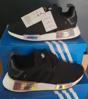 NEW AUTHENTIC ADIDAS ORIGINALS NMD_R1 "BLACK IRESCENT" WOMEN'S US 9.5