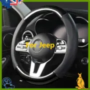 For Jeep Compass Steering Wheel Cover Carbon Fiber Leather Car Accessory 15" (for: Jeep)