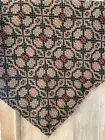 Primitive Woven RED BLACK PATRIOT KNOT TABLE SQUARE Coverlet Tablecloth 34"