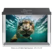 Cute Funny Cat Lion Polyester Fish Tank Glass Backdrop Aquarium Background