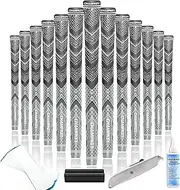 Champkey Victor Golf Grips Grey Series Set of 13(All Repair Kits Included) - Cross Cotton Technology Golf Club Grips Ideal for Clubs Wedges Drivers Irons Hybrids