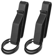 2 Sets Duty Belt Key Holder, Belt Key Clip, Stainless Steel Belt Loop Key 9680