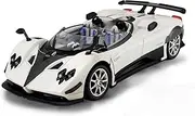 Die-cast Alloy 1:24 for Pagani Zonta HP Miniature Sports Car Model Doors Opened Sound Light Pull Back Mini Supercar Model Miniature Vehicle(White)