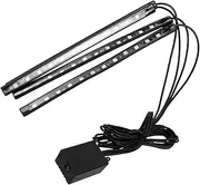 HAWILLOSCH Car Interior Decoration Led Footwell Lights Mood Strip Lights Remote High Brightness Led 4-Pack Enhance Your Car's Ambiance