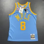 100% Authentic Kobe Bryant Mitchell Ness 01 02 MPLS Lakers Jersey Size 44 L