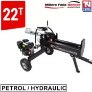 Log Splitter 22 Ton 6.5 HP Petrol - Genuine Millers Falls Black Diamond