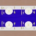 2 Pcs Sapphire Blue Chiffon Table Runner 27.5" x 118" Romantic Table Runner