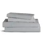 Purity Home 100% Cotton Light Gray Sheets for Queen Bed, 400TC Percale Sheets...