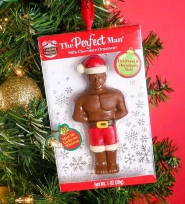 Closeout》The Perfect Man》Milk Chocolate Man Shaped Chocolate Candy Ornament