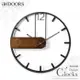 【iINDOORS】Loft 簡約設計時鐘-竹木色塊43cm