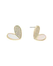 Juvell 18K Plated Pearl CZ Studs