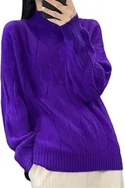 [Generic] Wool Sweater Female Pullover Women Sweater Thick Jumper Long Sleeve Turtleneck Knitted Tops Clothes