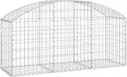 Arched Gabion Basket 150x50x60/80 cm Galvanised Iron - Rustproof Garden Planter for Outdoor Decor, Durable Metal Plant Holder for Landscaping & Patio