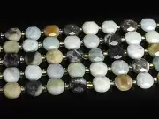 8MM Genuine Natural Multicolor Amazonite Beads Grade AA Faceted Coin Loose Beads
