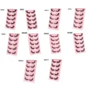 Natural Look Faux Mink Lashes Handmade False Eyelashes 5 Pairs Eye Lash