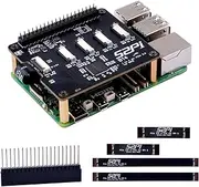 GeeekPi Quad FPC PCIe Hat for Raspberry Pi 5.1 to 4 PCIe Interface with 40 Pin GPIO Pin Header for Raspberry Pi 5 (B14)
