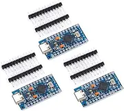 Teyleten Robot Type-C Pro Micro Atmega32U4 5V 16MHz Module Board Micro USB Pro Micro Development Board Micro Controller 3pcs