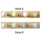 Coat Rack Space Saving Wooden Coat Hooks for Wall or Door Entryway Wardrobe