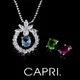 『CAPRI』精鍍白K金鑲CZ鑽項鍊 有3種顏色可換 (4折)