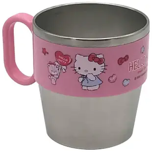 【SANRIO 三麗鷗】不鏽鋼疊疊杯300ml(Hello Kitty+大眼蛙+酷企鵝4件組)