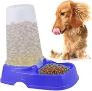 WEKAMOS Automatic Pet Feeder Dark Blue Food Dispenser for Cats and Dogs Easy to Clean Removable Chassis Safe Premium Convenient for Busy Pet Parents