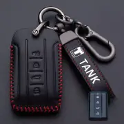 Leather Remote Car Key Case Fob Cover For Great Wall GWM WEY TANK Keychain