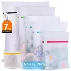 Ultimate 7 Pack 6 Size Mesh Laundry Bags Set for Delicates with AUTO-Lock Zip...